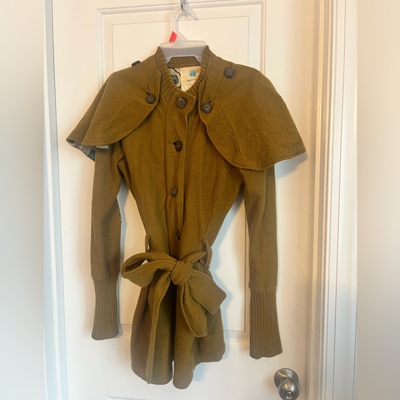 Anthropologie Sparrow Wool Cape Cardigan Coat | M - Picture 5 of 13